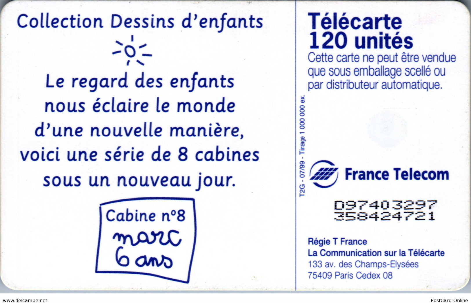 16371 - Frankreich - Collection Dessins D' Enfants , Marc , La Cabine En Haut - 1999