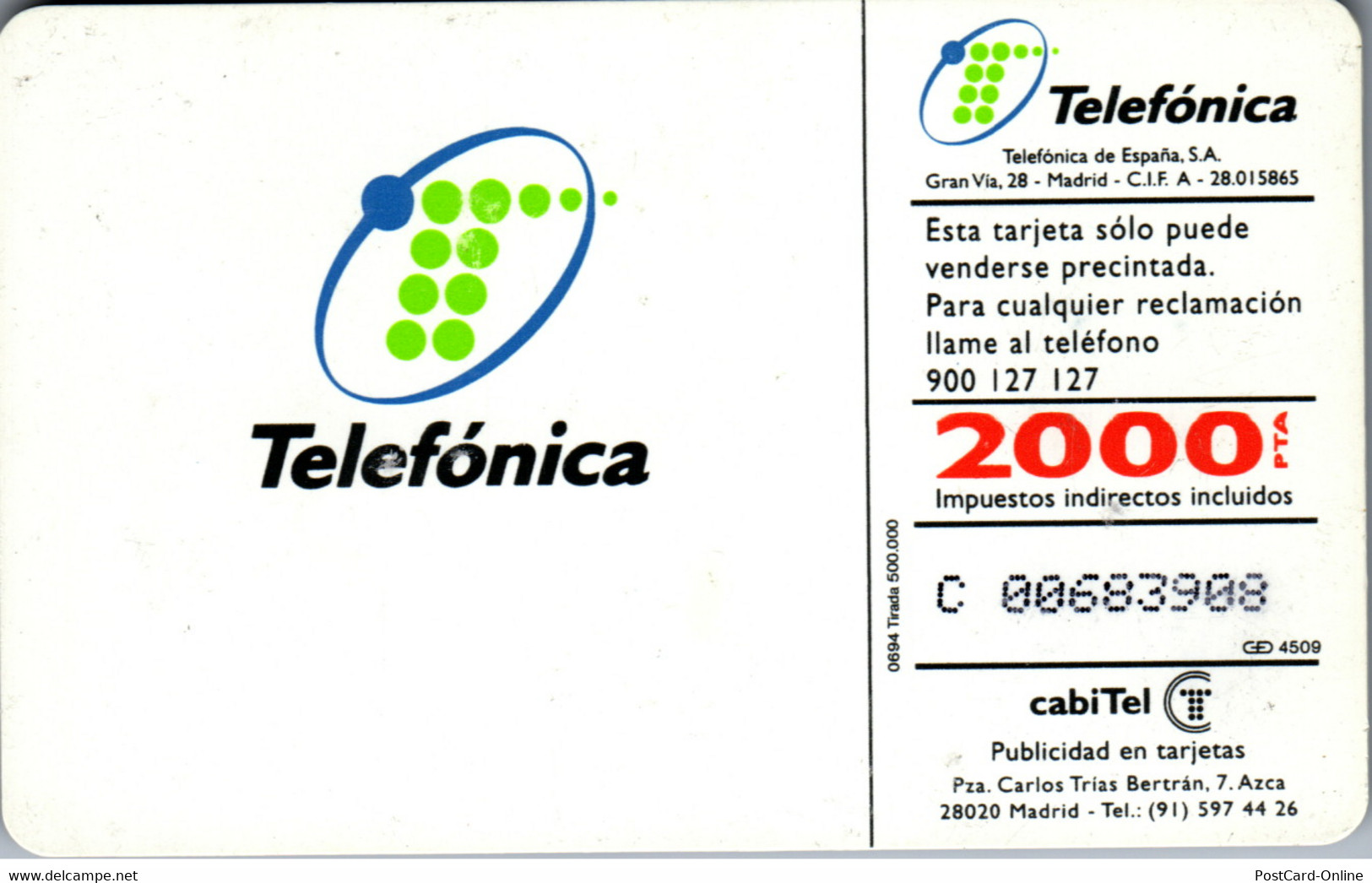 16380 - Spanien - Telefonica - Otros & Sin Clasificación