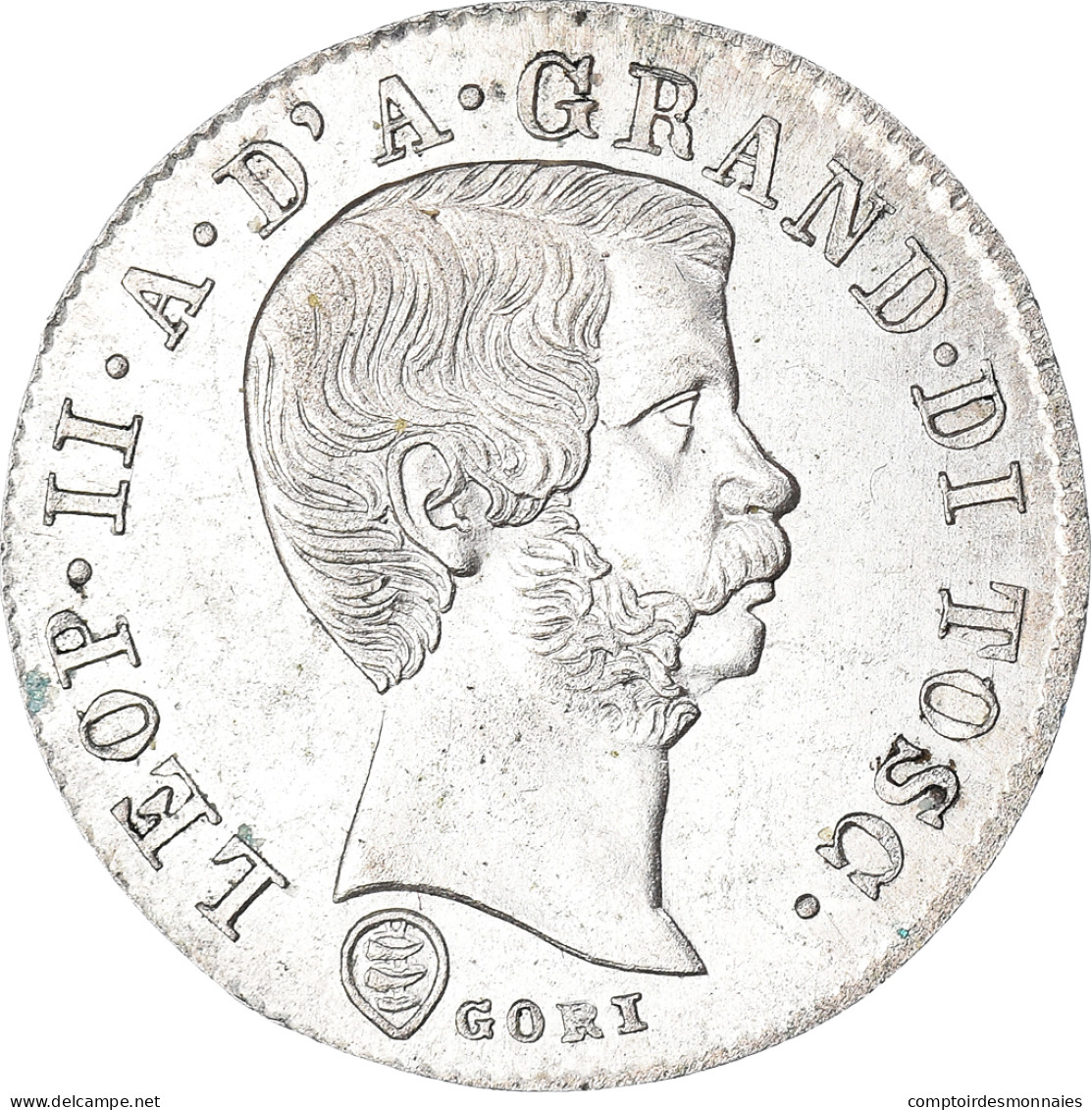 Monnaie, États Italiens, TUSCANY, Leopold II, Dieci (10) Quattrini, 1858 - Toscane