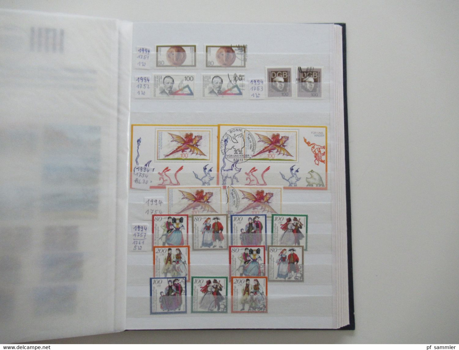 BRD / Bund 1981 - 1996 ** und gestempelt doppelte Sammlung im dicken Steckbuch! Saubere Qualität