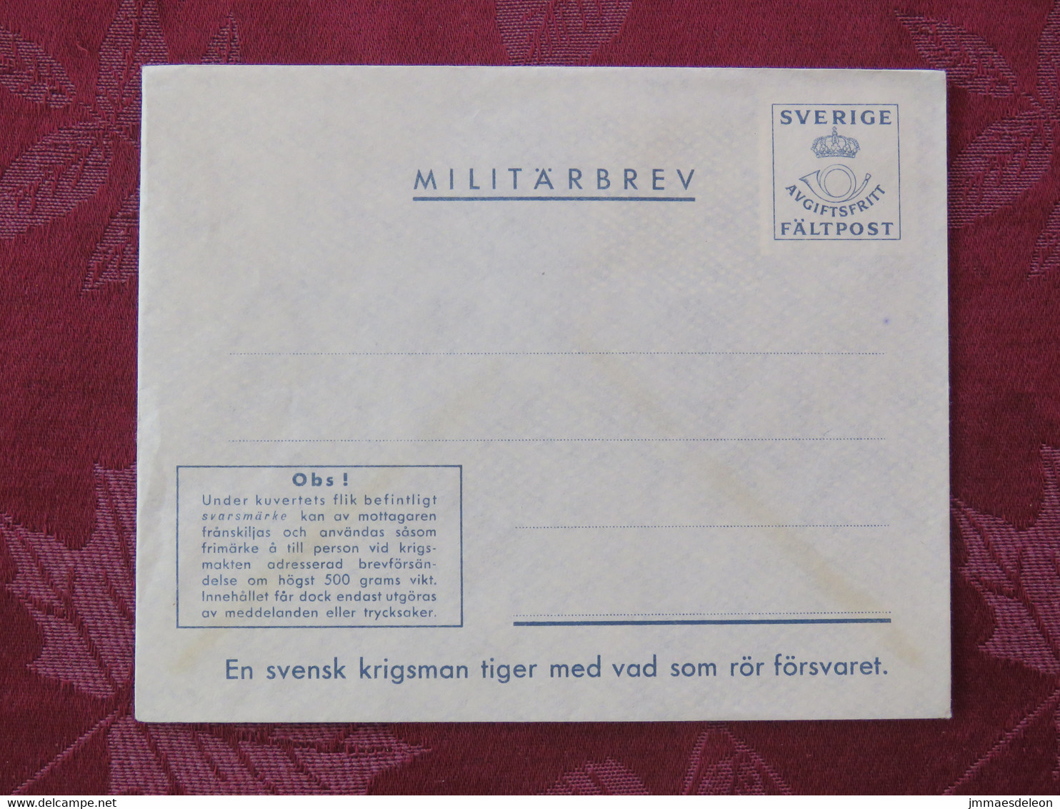 Sweden Unused Military Stationery - Militares