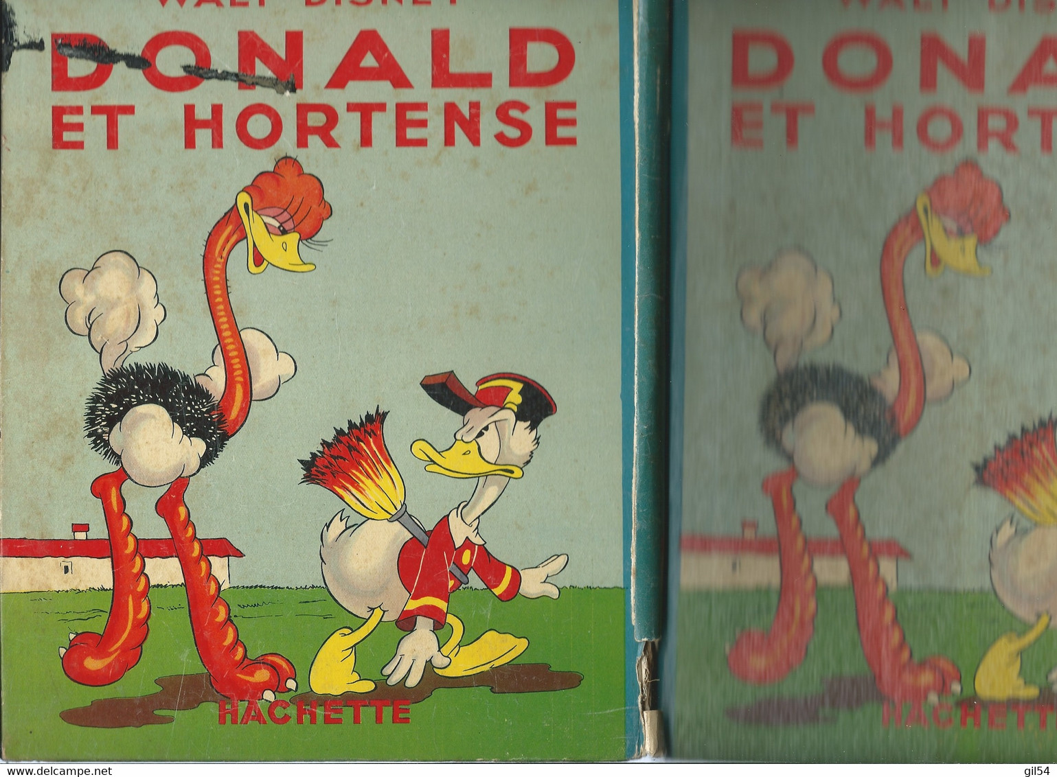 BD DE Walt Disney "DoNALD ET HORTENSE " Jaquette Cartonnée  Copyright 1938  - Car207 - Disney