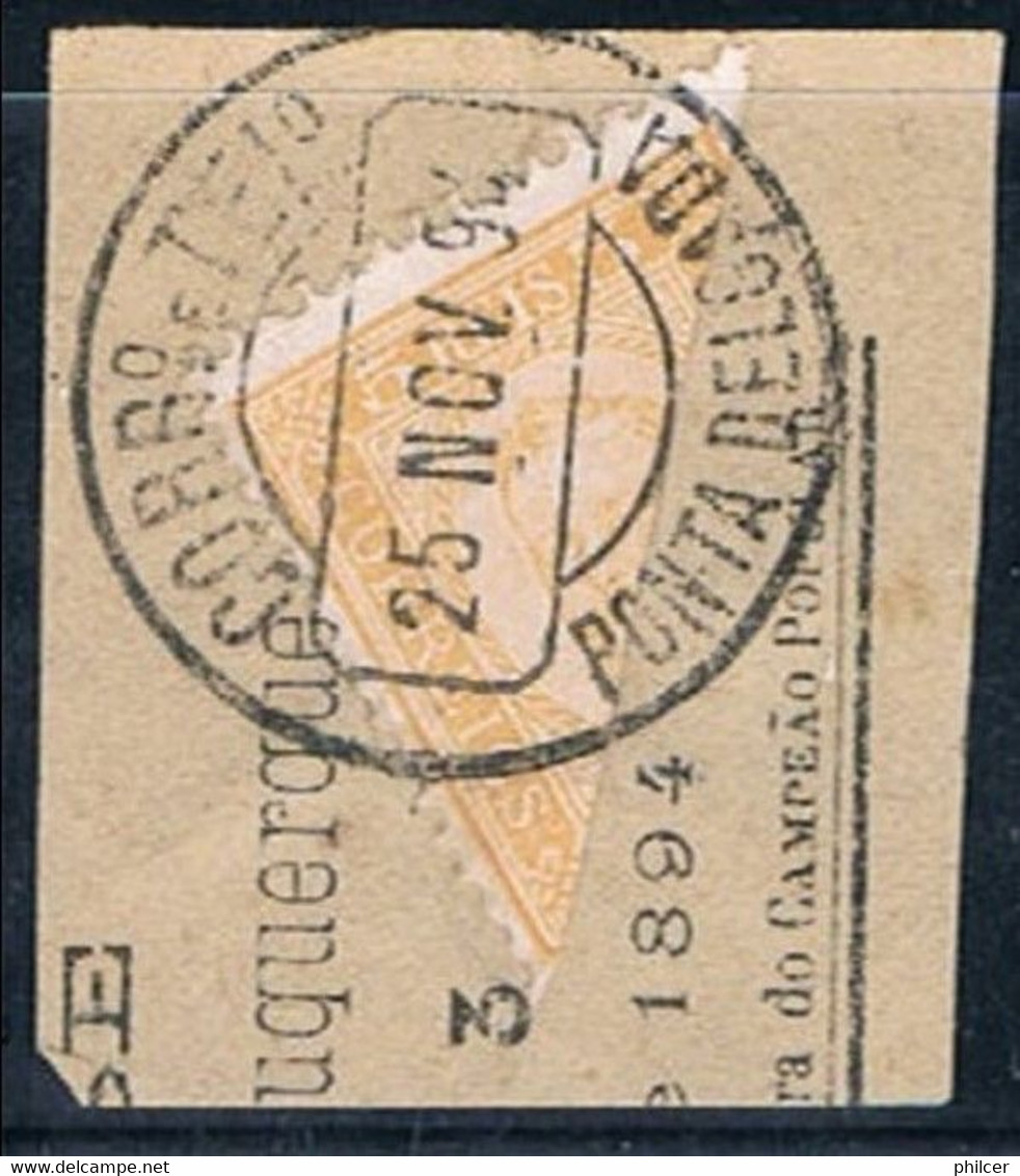 Ponta Delgada, 1892/3, # 1, Bipartido, Used - Ponta Delgada