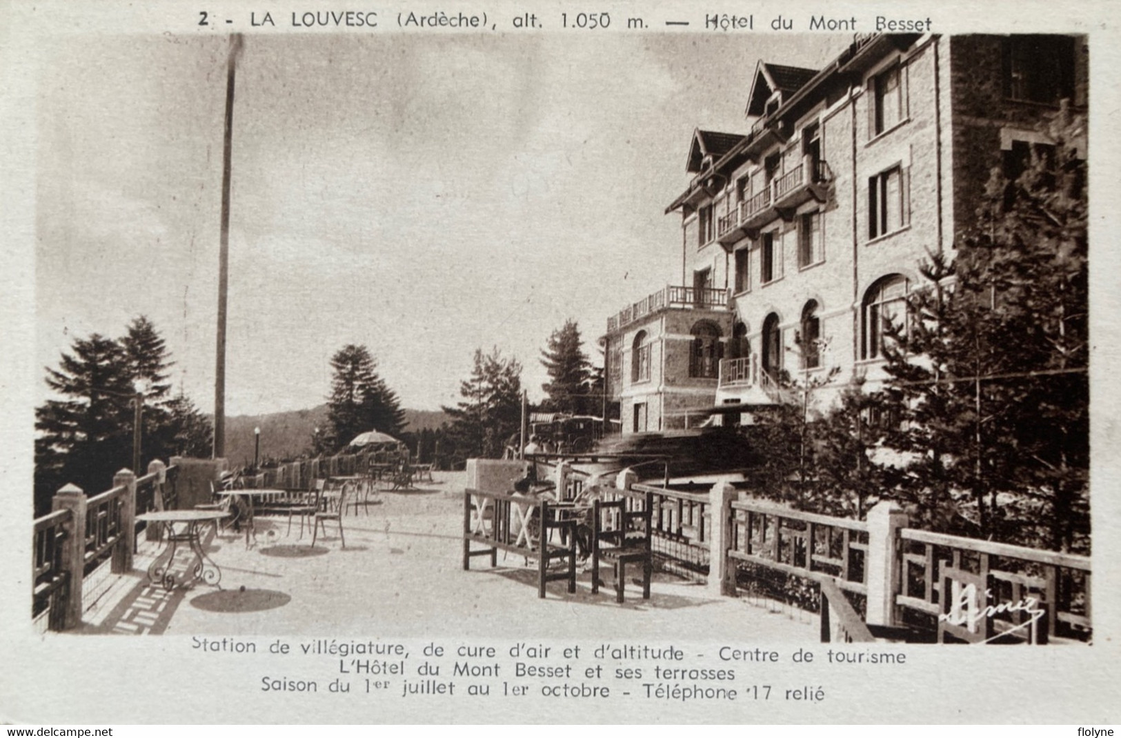 La Louvesc - Hôtel Du Mont Besset - La Terrasse - La Louvesc