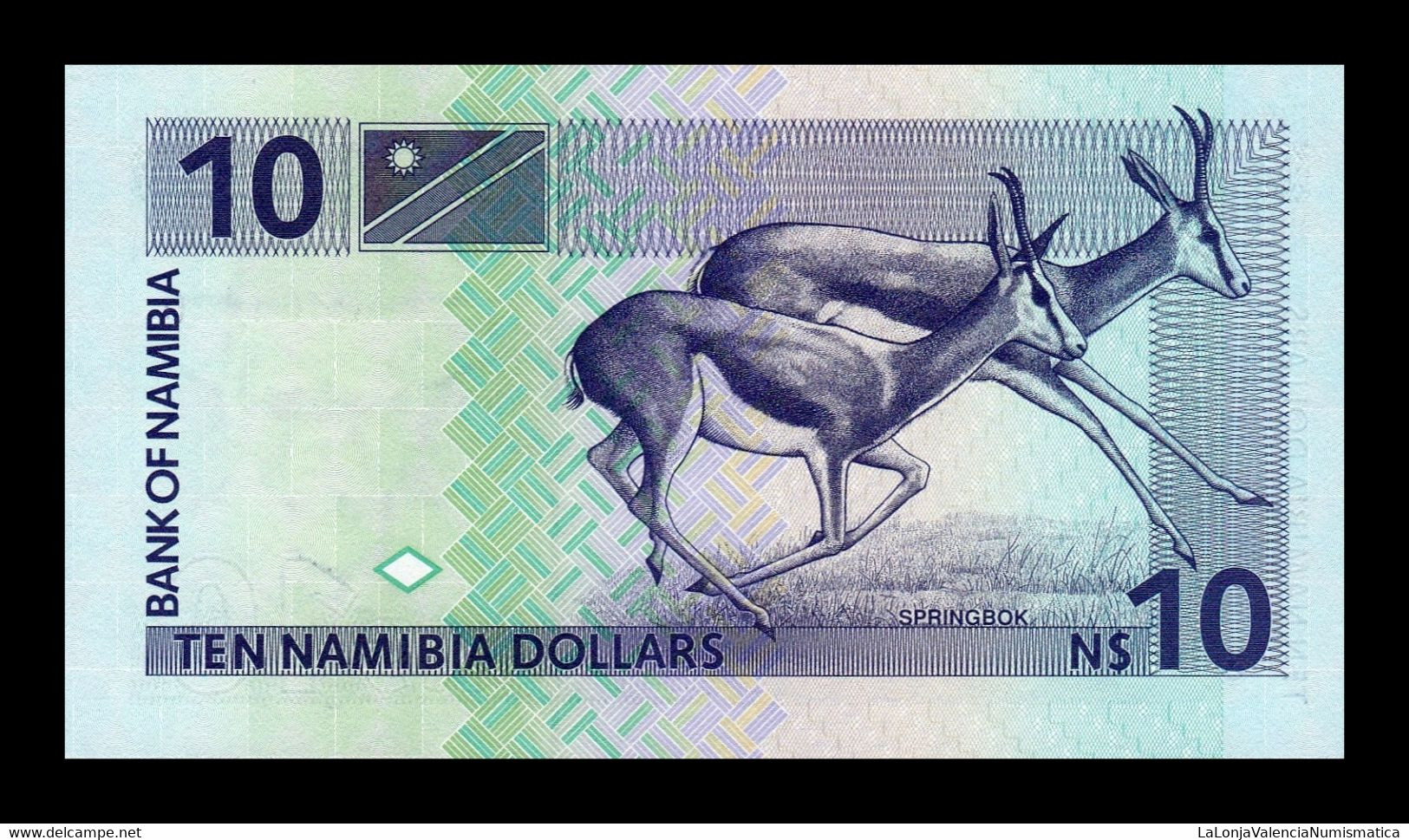 Namibia 10 Dollars 1993 Pick 1 Low Serial SC UNC - Namibie