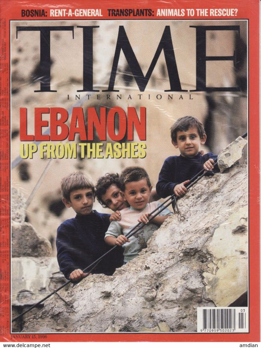 Lebanon, Up From The Ashes Of Civil War TIME Magazine January 15 1996 - Vol 147, No 3 - Otros & Sin Clasificación