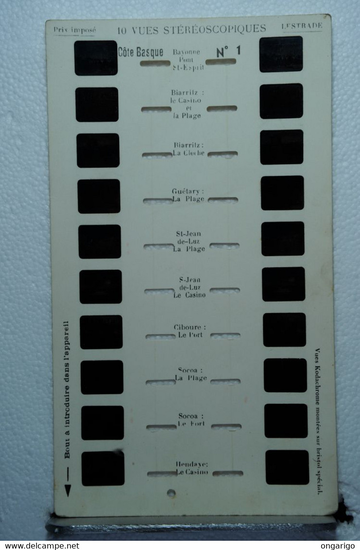 LESTRADE :        COTE BASQUE  N°1 - Visionneuses Stéréoscopiques