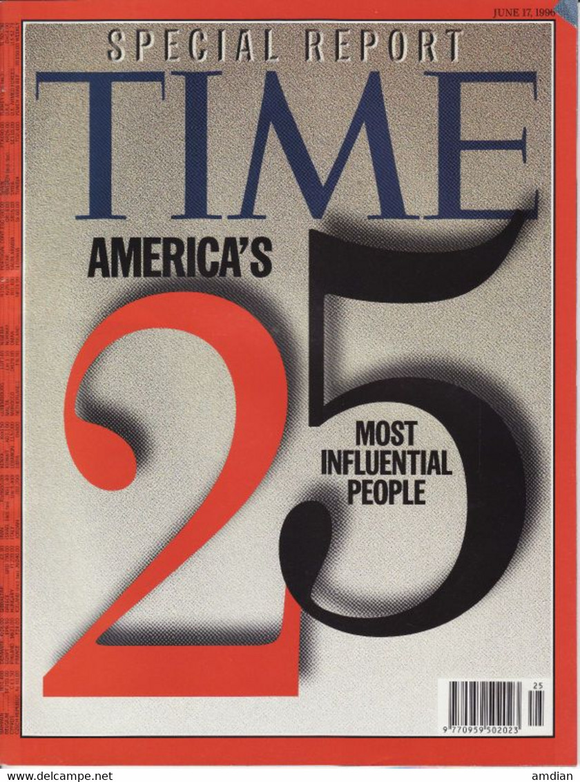 America's 25 Most Influential People TIME Magazine June 17 1996 - Vol 147, No 25 - Russia Yeltsin - World's Oldest Wine - Other & Unclassified