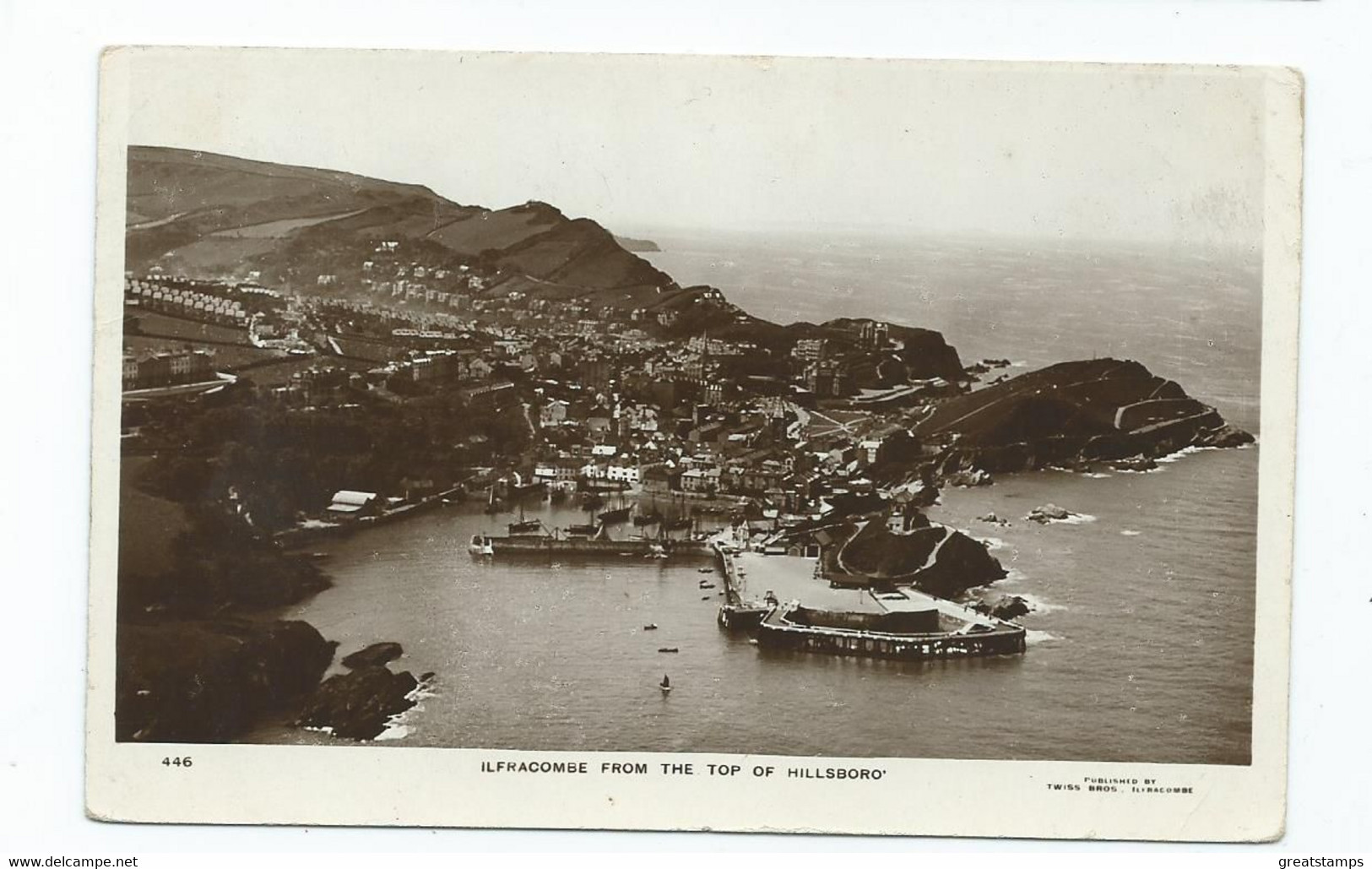 Postcard Devon Ilfracombe From Top Of Hillsboro  Posted 1922 Twiss Bros Rp - Ilfracombe