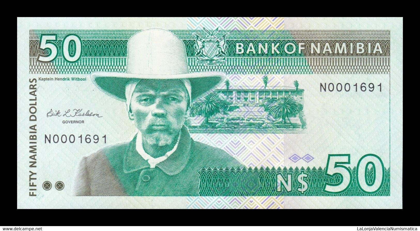 Namibia 50 Dollars 1993 Pick 2 Low Serial T.691 SC UNC - Namibië