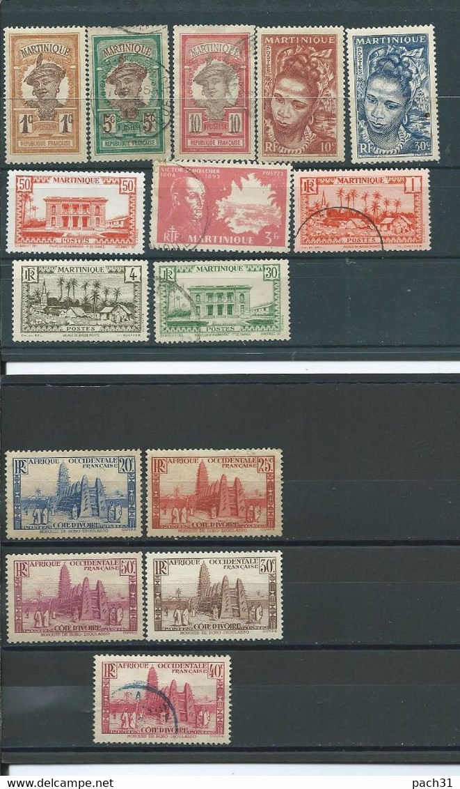 Lot De Timbres Des Ex-colonies Et Protectorats - Collections