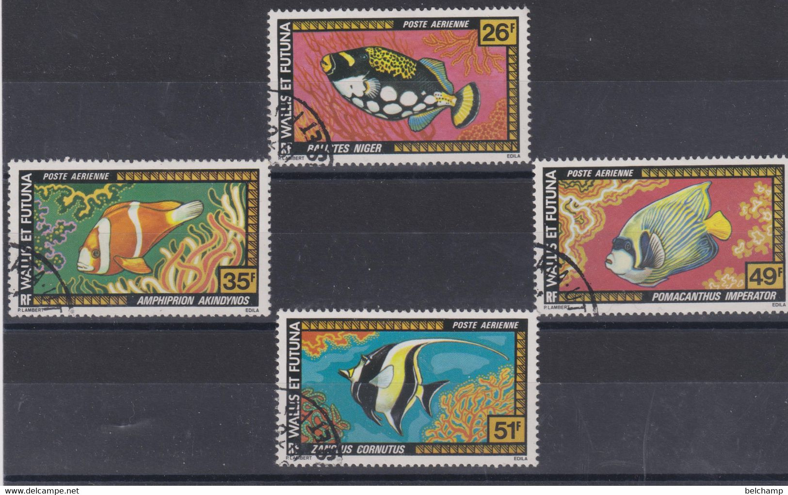 TIMBRES DE WALLIS ET FUTUNA 4 TIMBRES PA OBLITERES  Y&T N°76 A 79 - Used Stamps