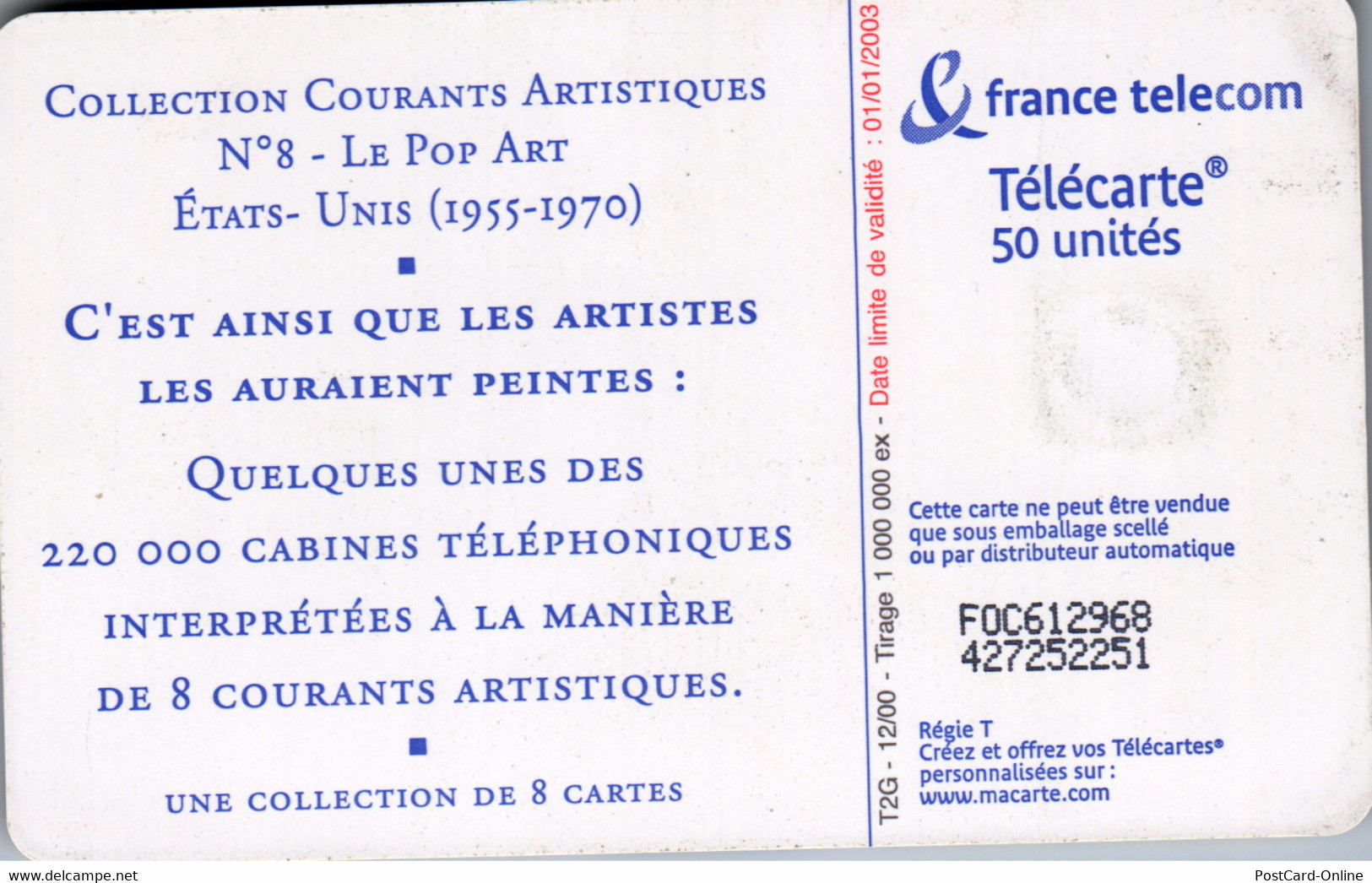 16565 - Frankreich - Le Pop Art - 2000