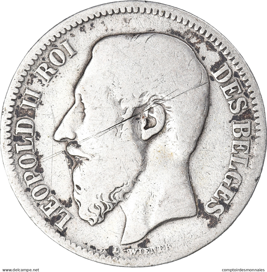 Monnaie, Belgique, Leopold II, 2 Francs, 2 Frank, 1867, Bruxelles, TB, Argent - 2 Francs