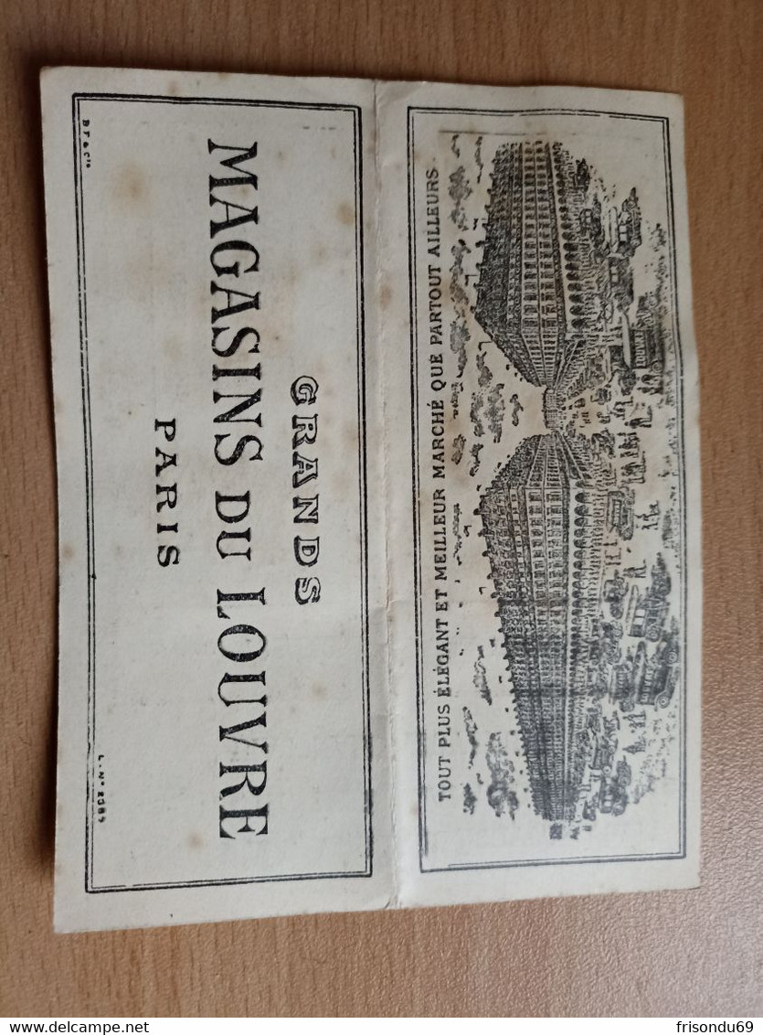 Échantillon Tissus Grands Magasins Du Louvre Paris Mode - Dentelles Et Tissus