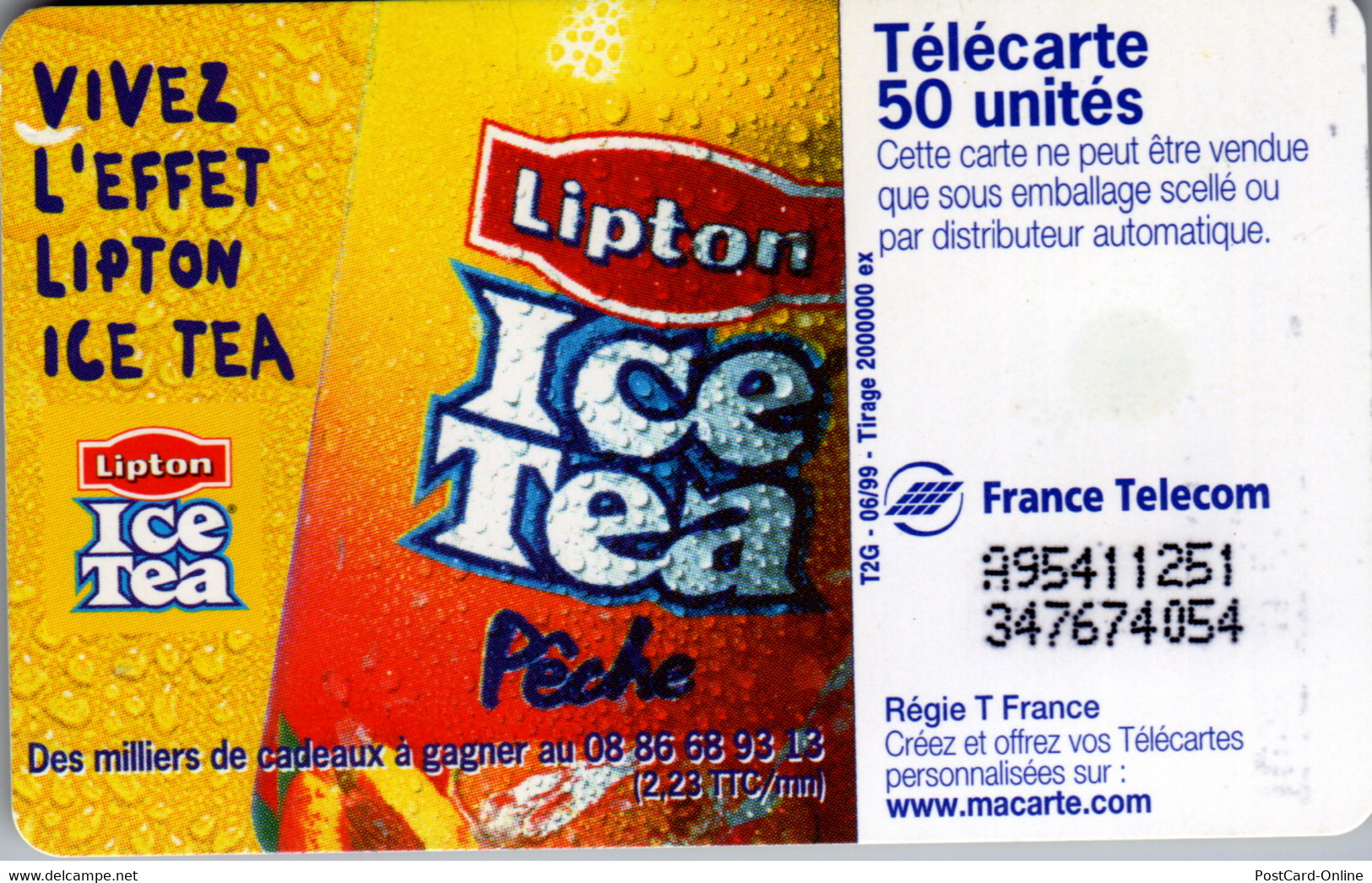 16638 - Frankreich - L'Appel Du The Glace , Lipton Ice Tea - 1999