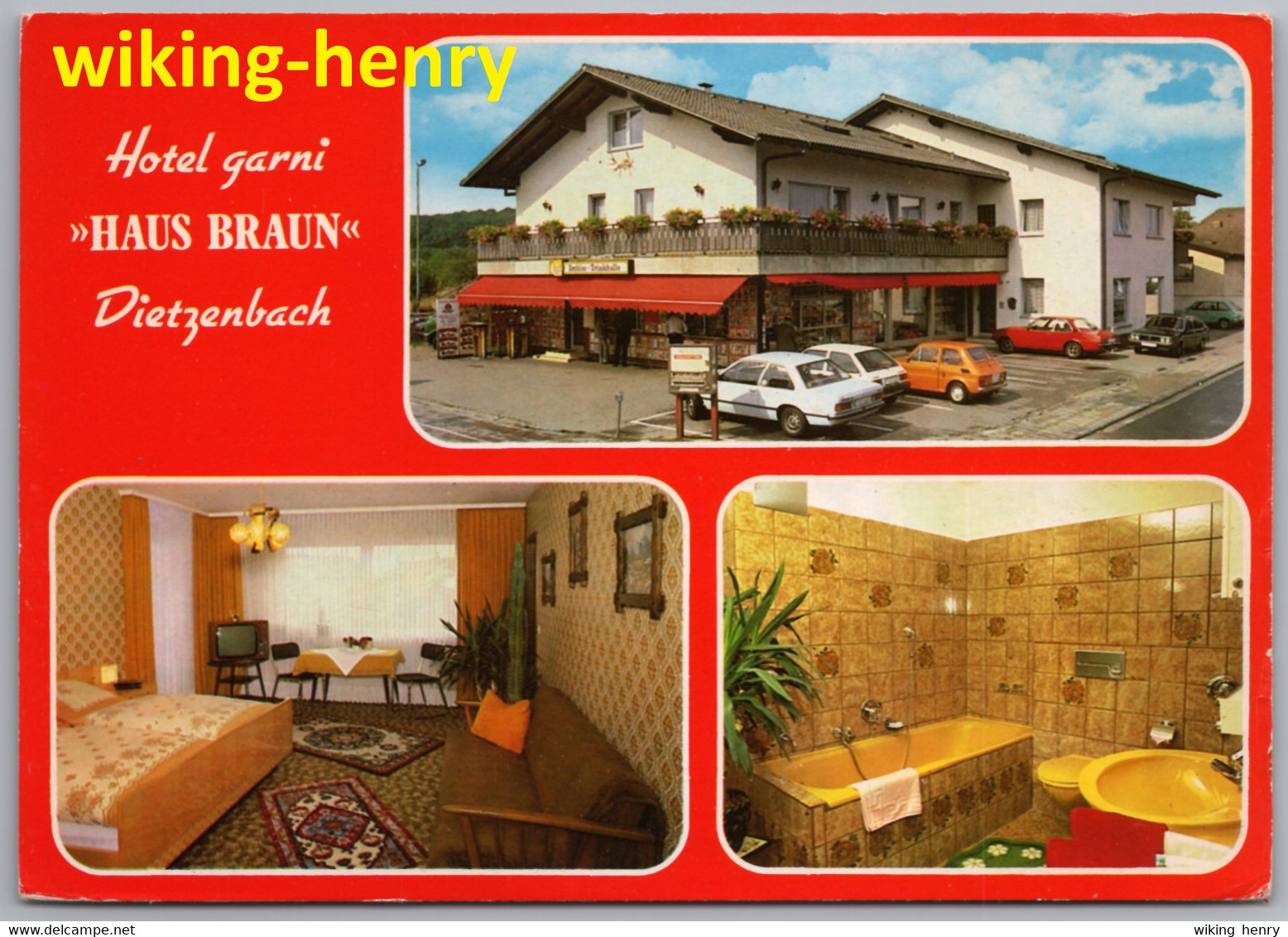 Dietzenbach - Hotel Garni Haus Braun 2   Mit Opel Rekord E Fiat 126 VW Passat Opel Ascona B - Dietzenbach