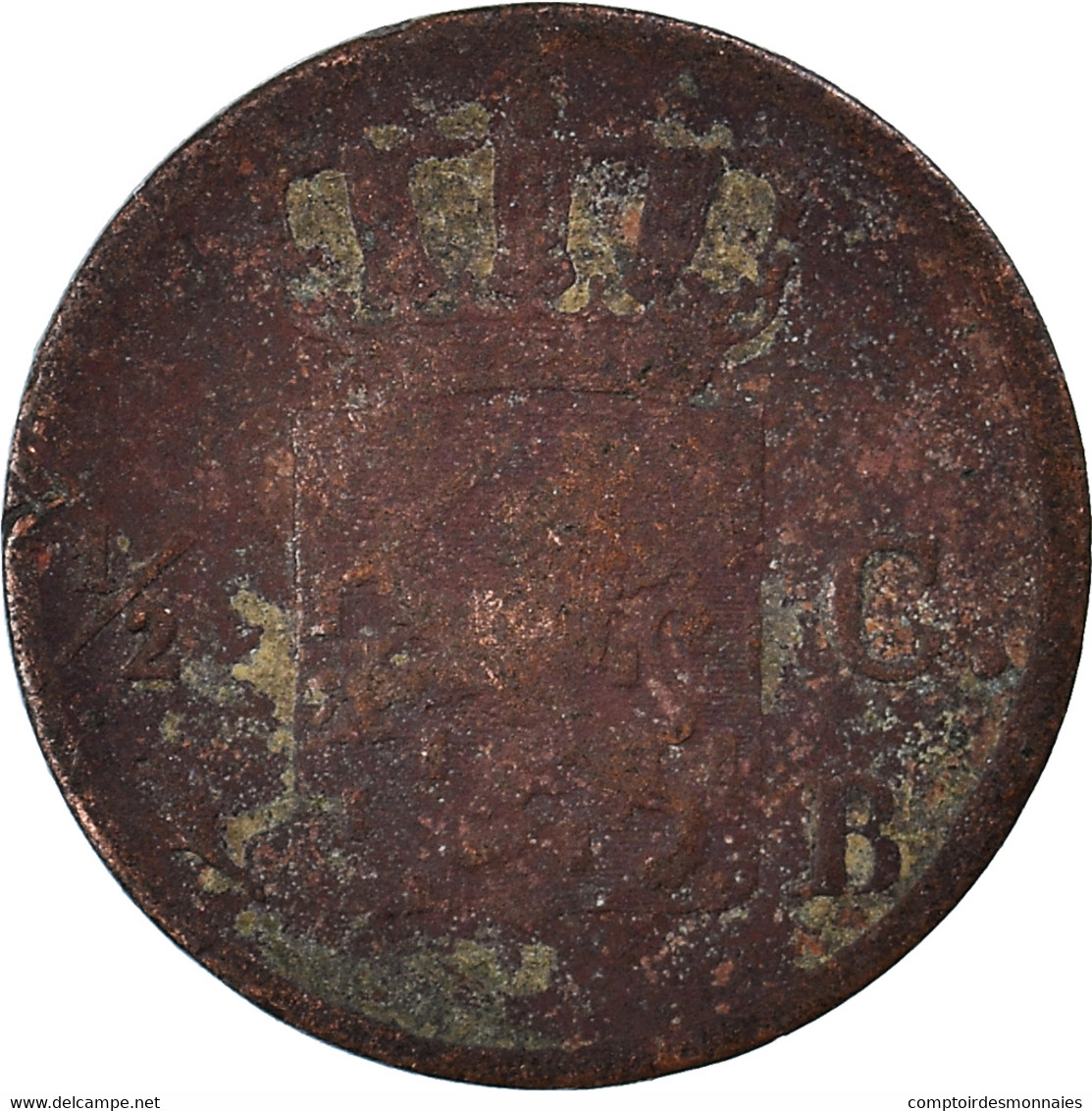 Monnaie, Pays-Bas, 1/2 Cent, 1823 - 1815-1840: Willem I.