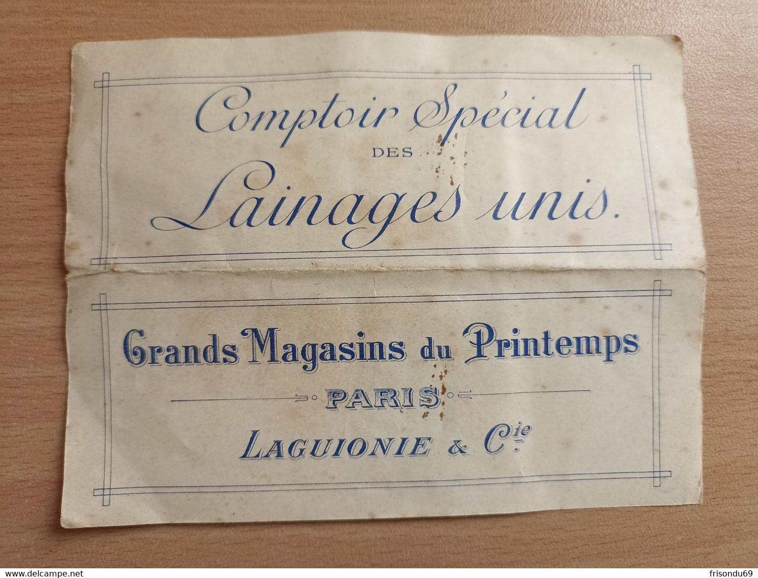 Échantillon Tissus Grands Magasins Du Printemps Paris Mode - Dentelles Et Tissus