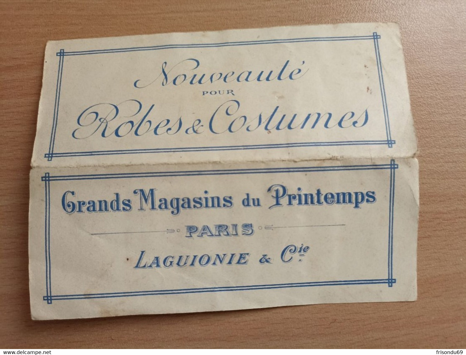 Échantillon Tissus Grands Magasins Du Printemps Paris Mode - Dentelles Et Tissus