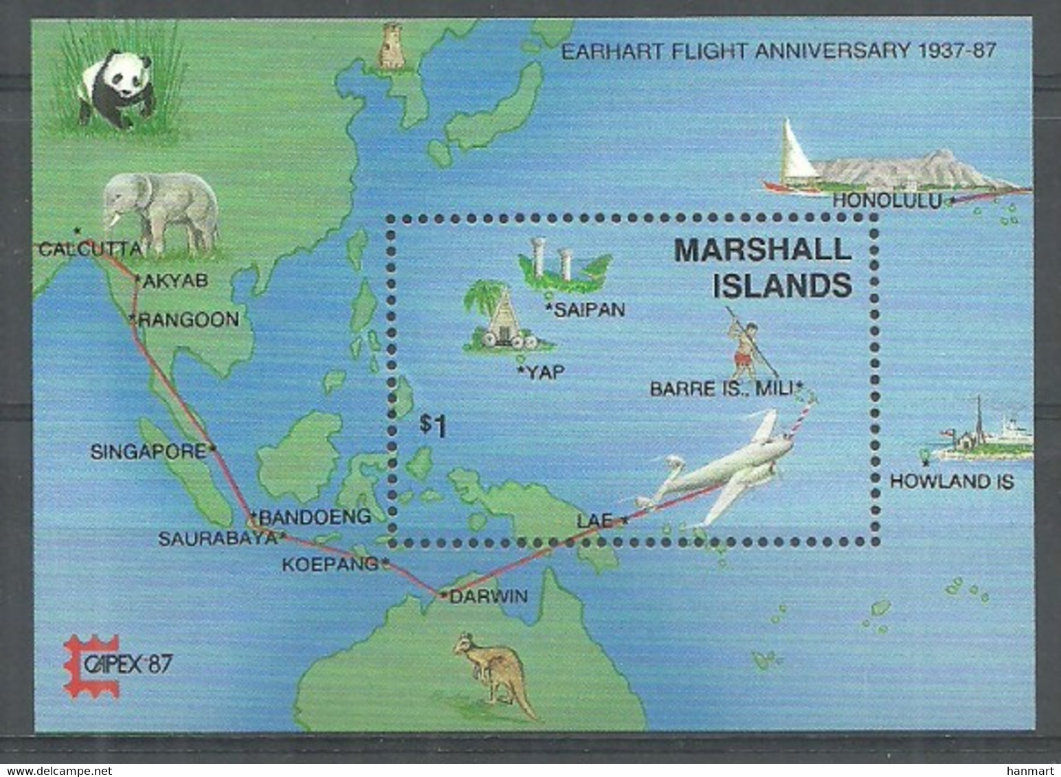 Marshall Islands 1987 Mi Block 3 MNH  (ZS7 MRIbl3) - Orsi
