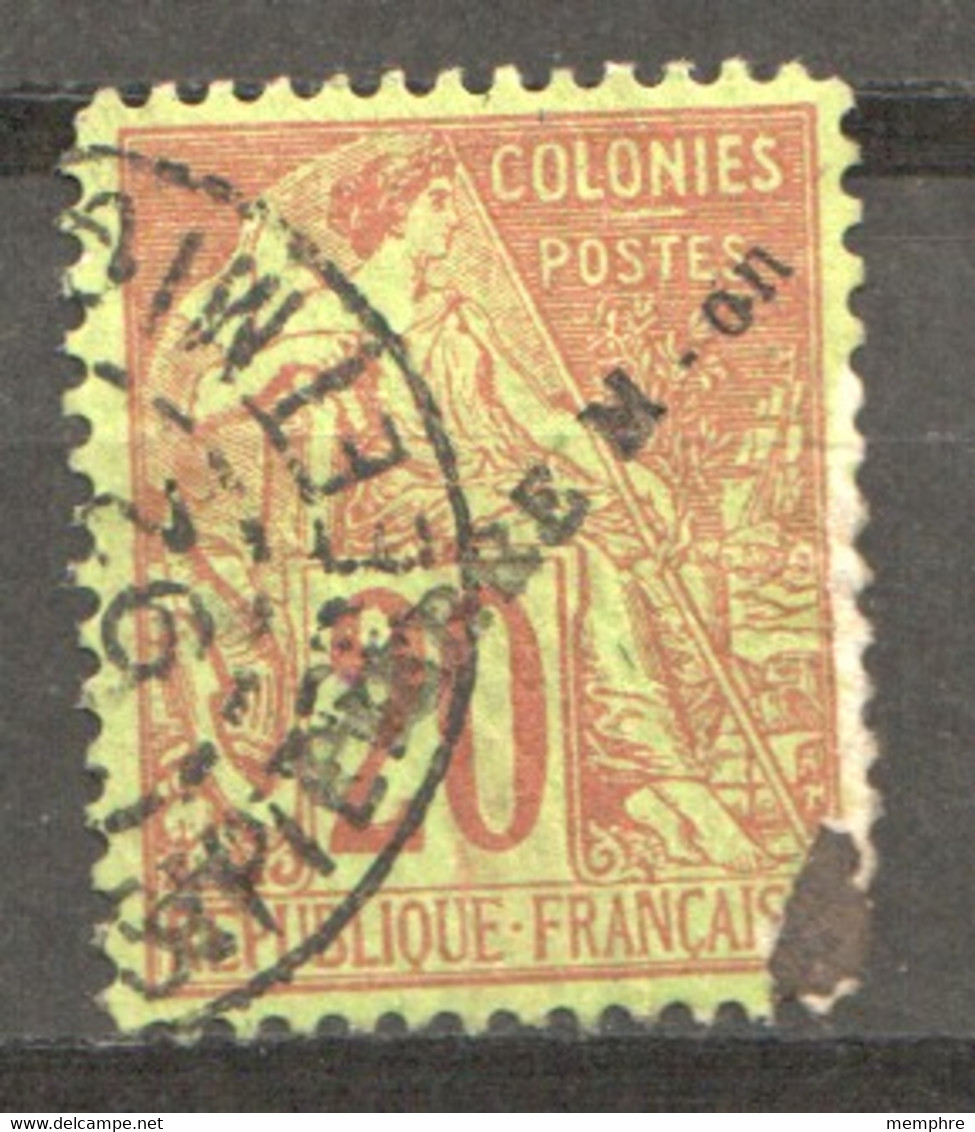 Alphée Dubois 20 C. Surchargé  St-Pierre M-on Yv 24 - Used Stamps