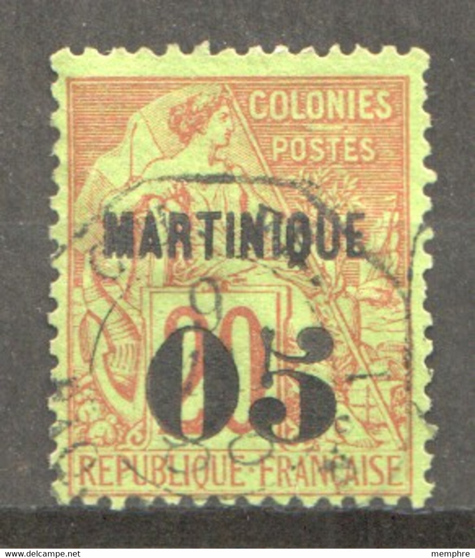Alphée Dubois20 C. Surchargé «MARTINIQUE / 05» Yv 4 - Used Stamps