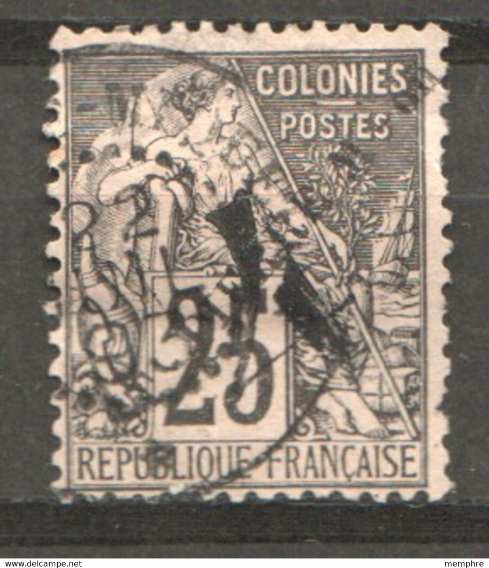 Alphée Dubois 25 C. Surchargé 4 Et St-Pierre M-on Yv 47 - Used Stamps