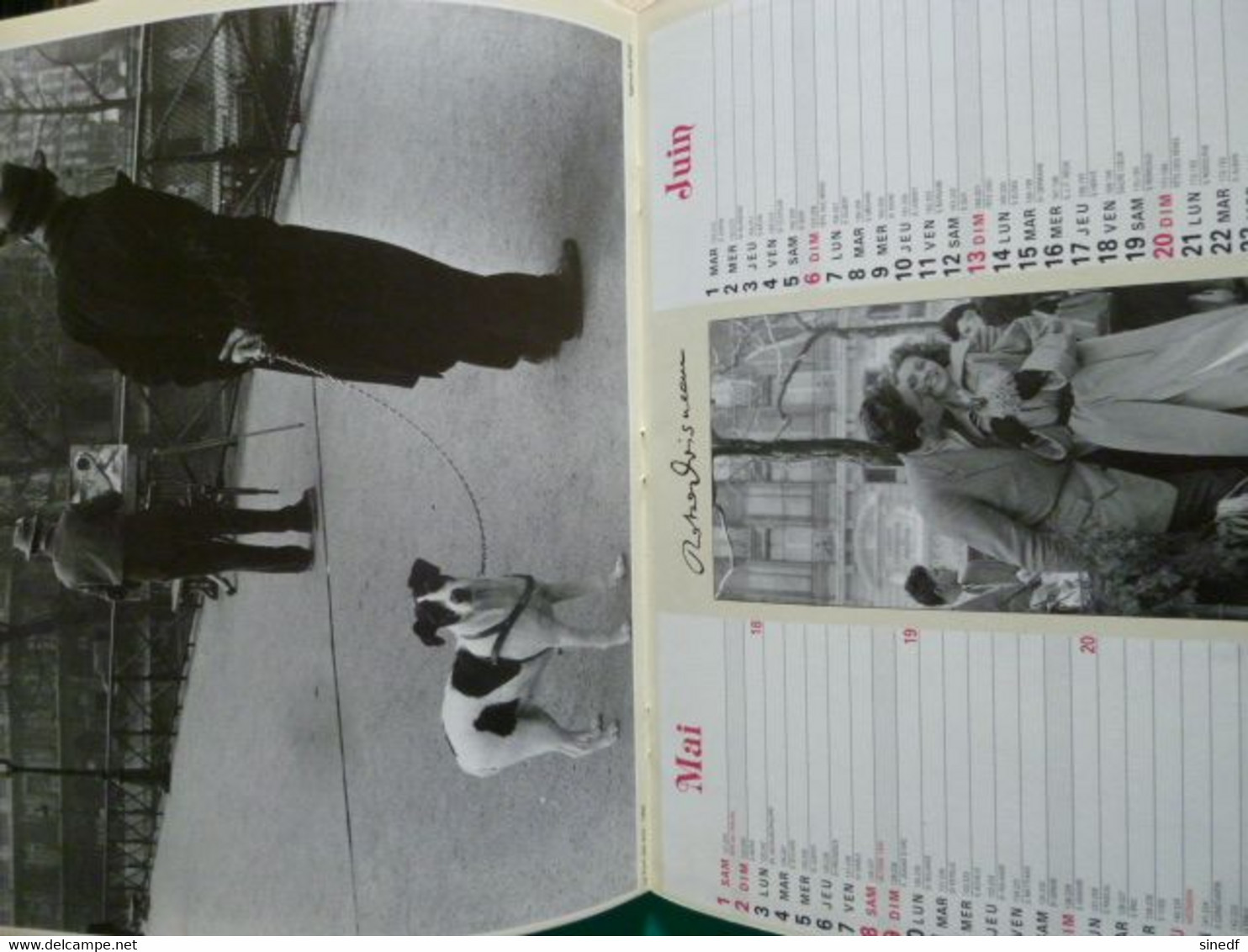 calendrier 1993  Oberthur  SPECIAL ROBERT DOISNEAU  16 PHOTOS Rare almanach facteur PTT POSTE département sarthe