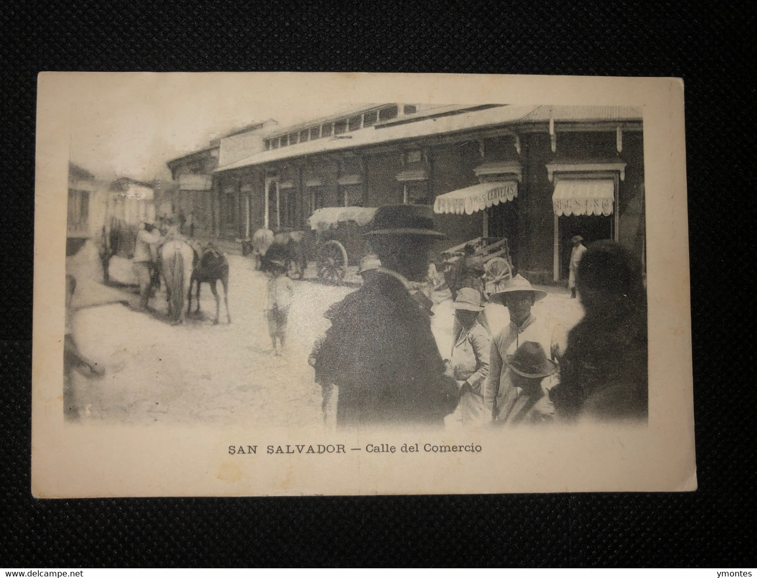 Postcard San Salvador , Calle Del Comercio 1910 - El Salvador