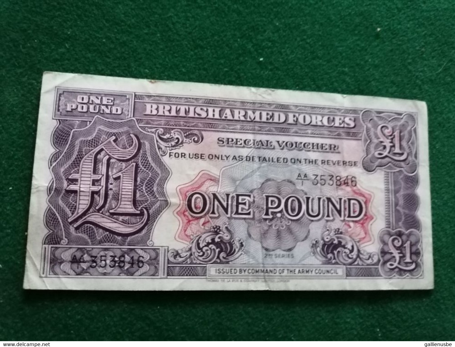 United Kingdom -  GB -  1 £ - 1 Pound  - British Army - Circulé - TB - British Armed Forces & Special Vouchers