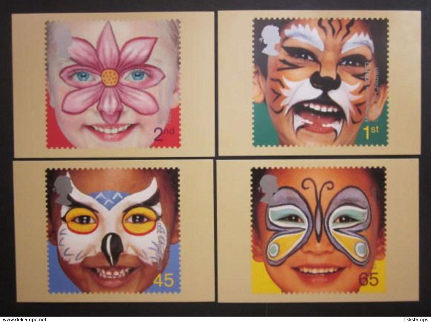 2001 'FACE PAINTINGS' P.H.Q. CARDS UNUSED, ISSUE No. 227 (B) #00901 - PHQ Karten