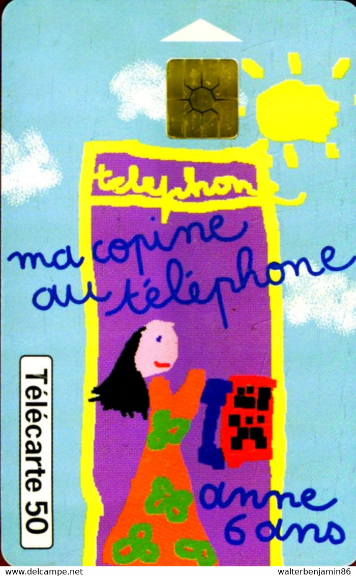 SCHEDA TELEFONICA PHONECARD FRANCE 1999 P 988 ANNE 6 ANS - MA COPINE AU TELEPHONE - 1999
