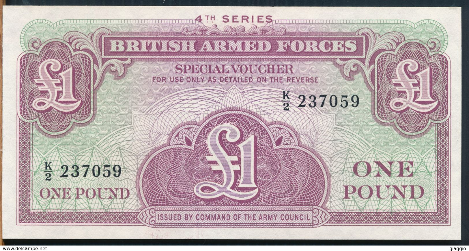 °°° UK - BRITISH ARMED FORCES - 1 £ POUNDS UNC °°° - Forze Armate Britanniche & Docuementi Speciali