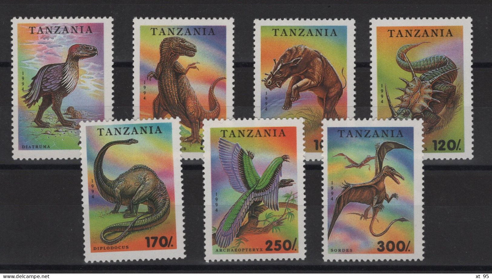 Tanzanie - N°1506 à 1513 - Faune Prehistorique - Cote 8€ - * Neufs Avec Trace De Charniere - Tanzanie (1964-...)