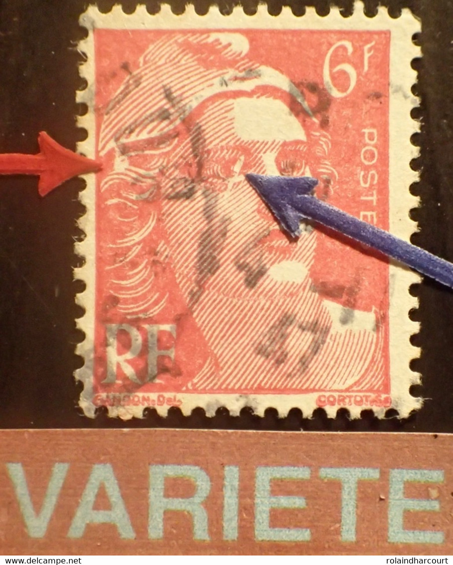 R1591/175 - 1965 - TYPE MARIANNE DE GANDON - N°721Aa ☉ - VARIETE ➤➤➤ Mèches Reliées + Oeil Barré - Used Stamps