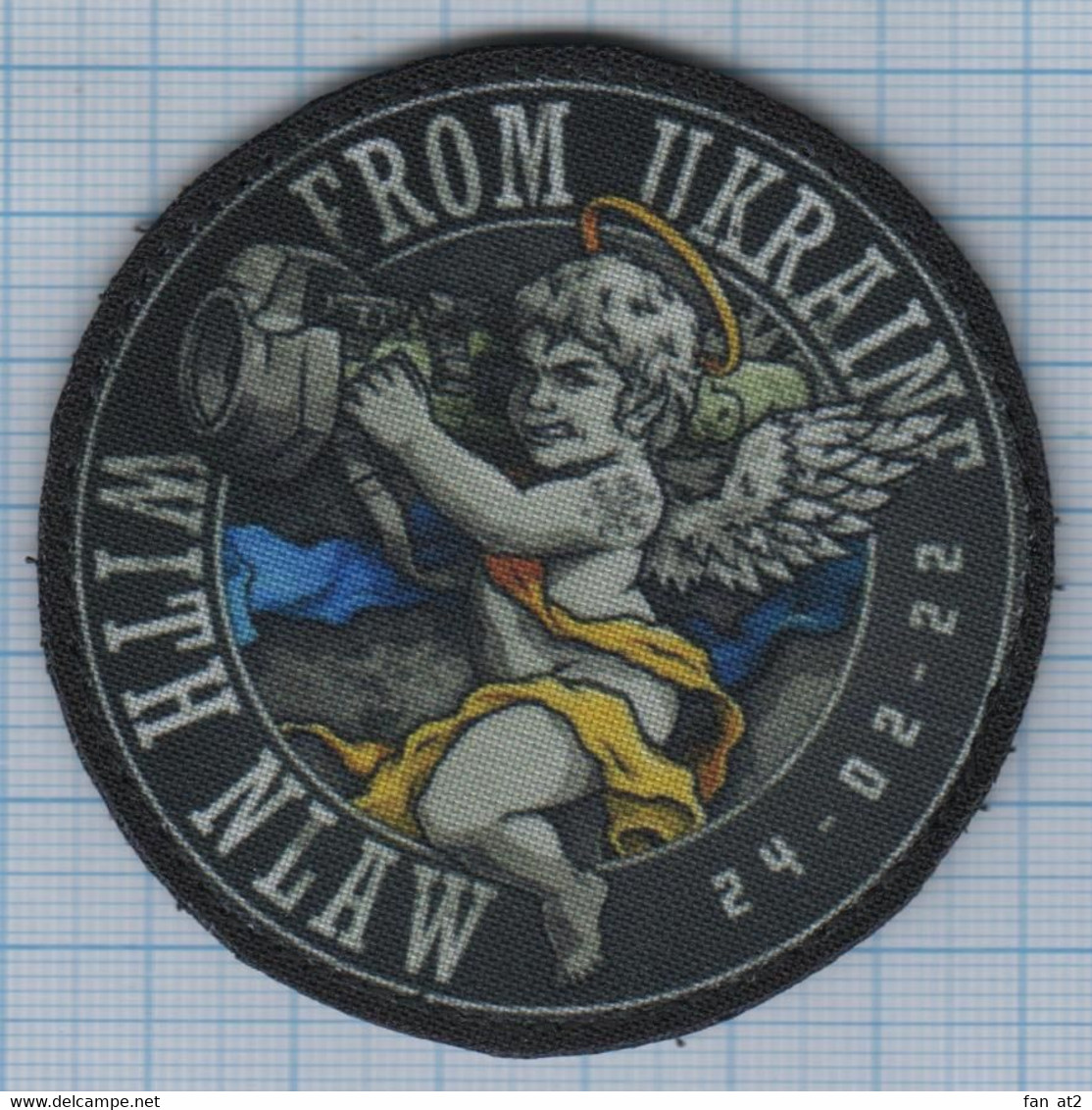 UKRAINE Morale Patch Abzeichen Parche Ecusson From Ukraine With NLAW.  Russian Invasion War Velcro - Escudos En Tela