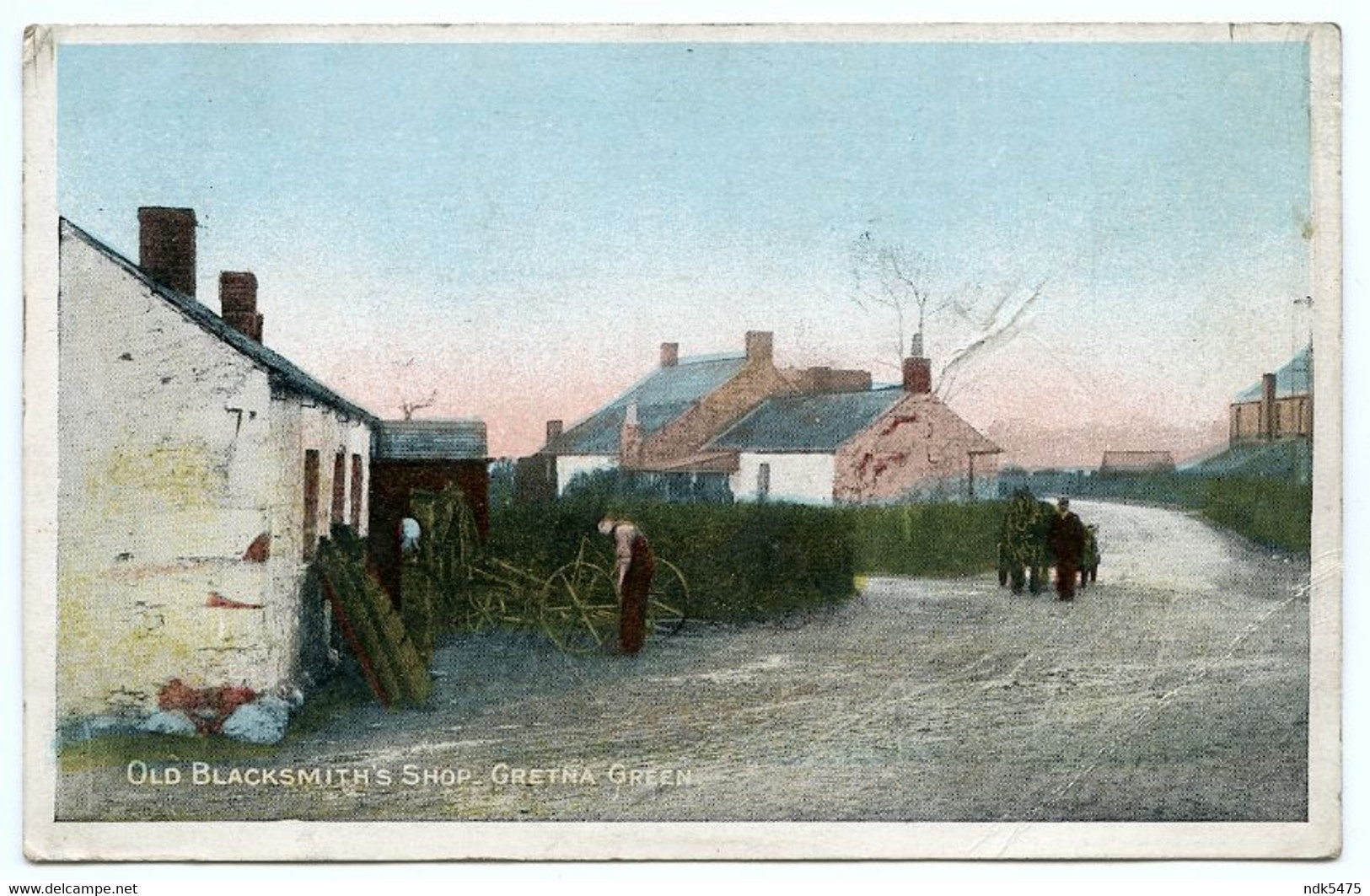 GRETNA GREEN, OLD BLACKSMITH'S SHOP (UNUSUAL VIEW) / ADDRESS - LONDON, CAMBRIDGE GARDENS, NOTTING HILL - Dumfriesshire