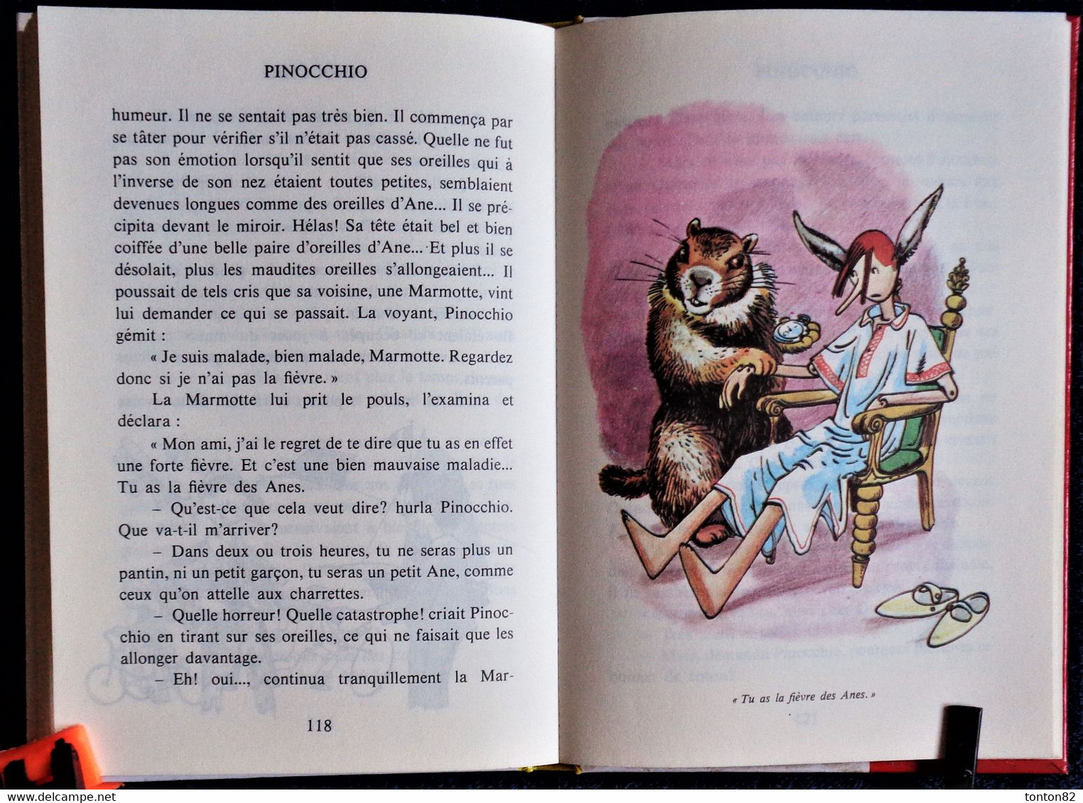 Collodi - Les Aventures de PINOCCHIO - Bibliothèque Rouge et Or  - (1975 )