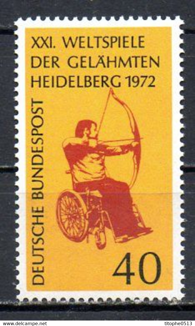 ALLEMAGNE. N°579 De 1973. Tir à L'arc Pour Handicapé. - Handisport