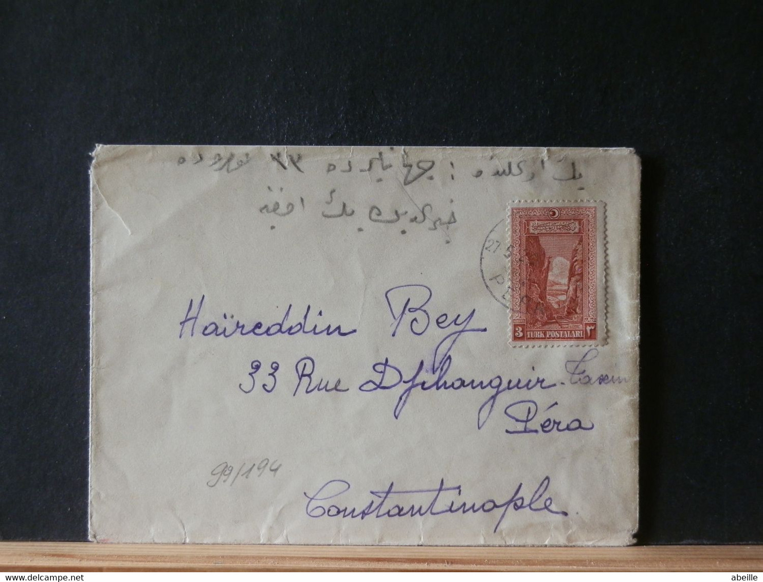 99/194 LETTRE. TURC  1920 - Lettres & Documents