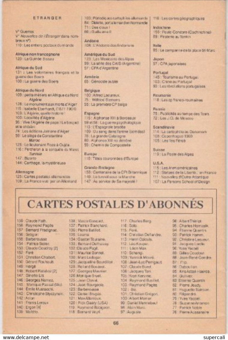 RT28.570  SOMMAIRE DES NUMEROS DE C.P.C.PARUS AU 1er OCTOBRE 1994.INDEX THEMATIQUE.CARTES D'ABONNES - Books & Catalogues