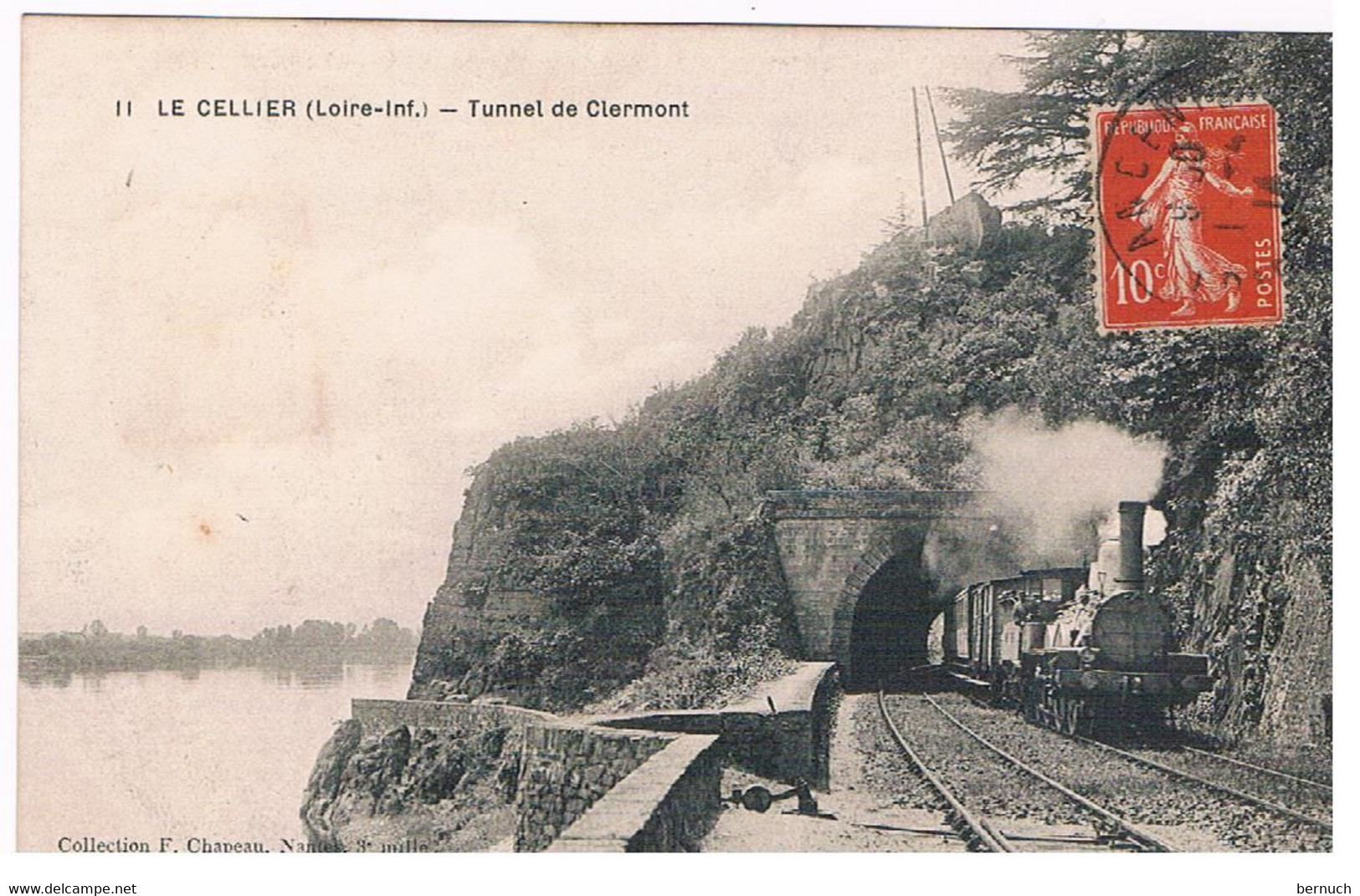 CPA LE CELLIER Machine à Vapeur Sortie Tunnel - Le Cellier