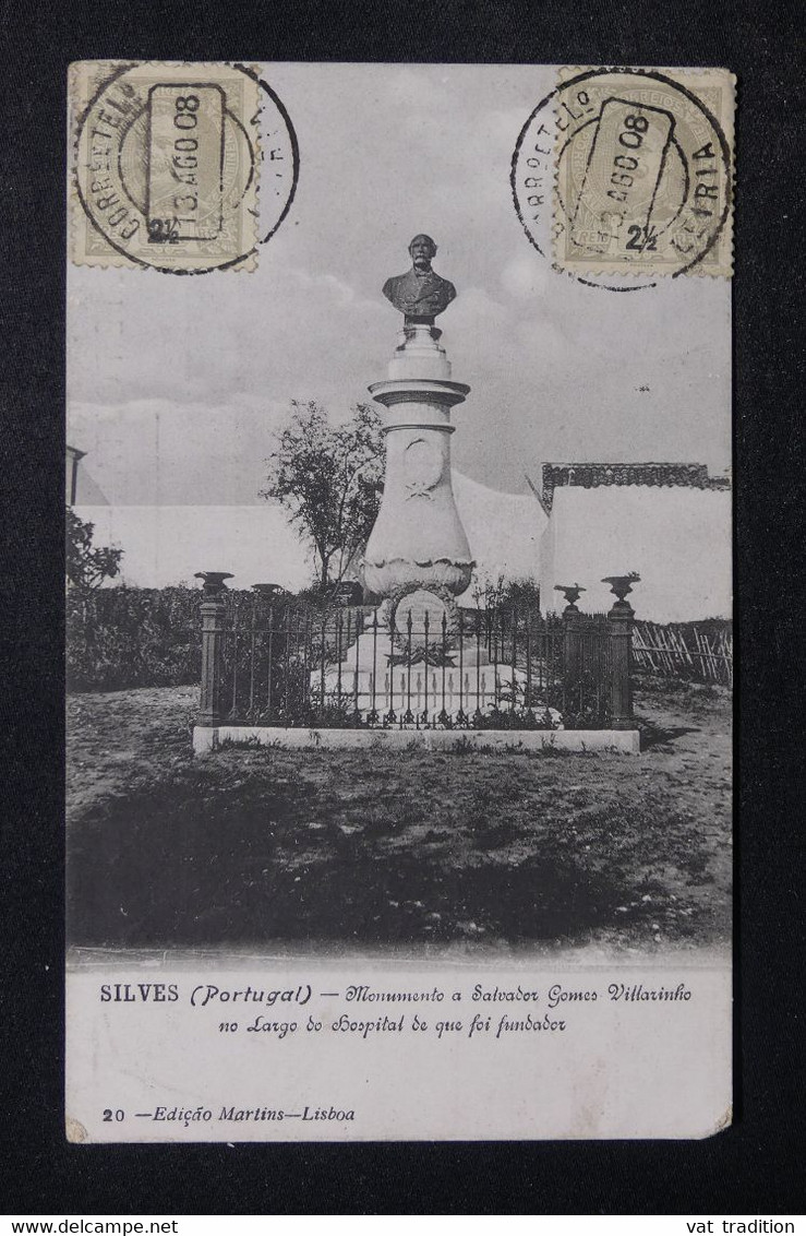 PORTUGAL - Affranchissement Recto Et Verso De Leiria Sur Carte Postale En 1908 Pour La France  - L 123224 - Cartas & Documentos