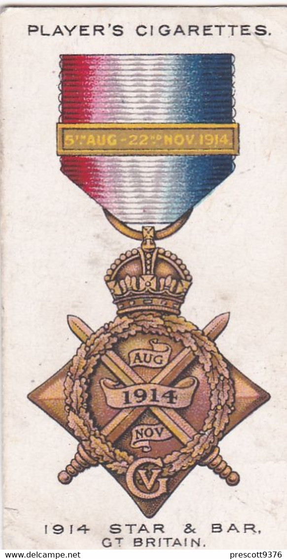 Players War Decorations & Medals 1927 - 20 1914 Star, GB - Player's