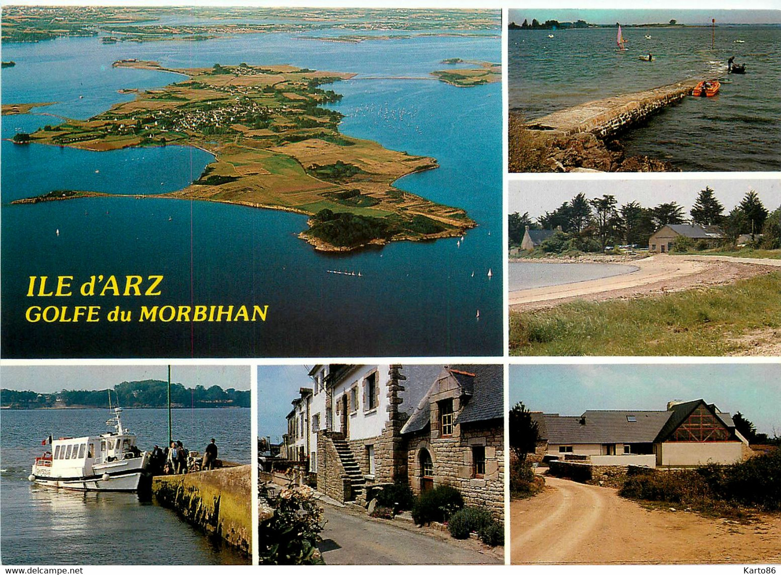 Ile D'arz * Souvenir De L'ile * Cp 6 Vues * Golfe Du Morbihan - Ile D'Arz