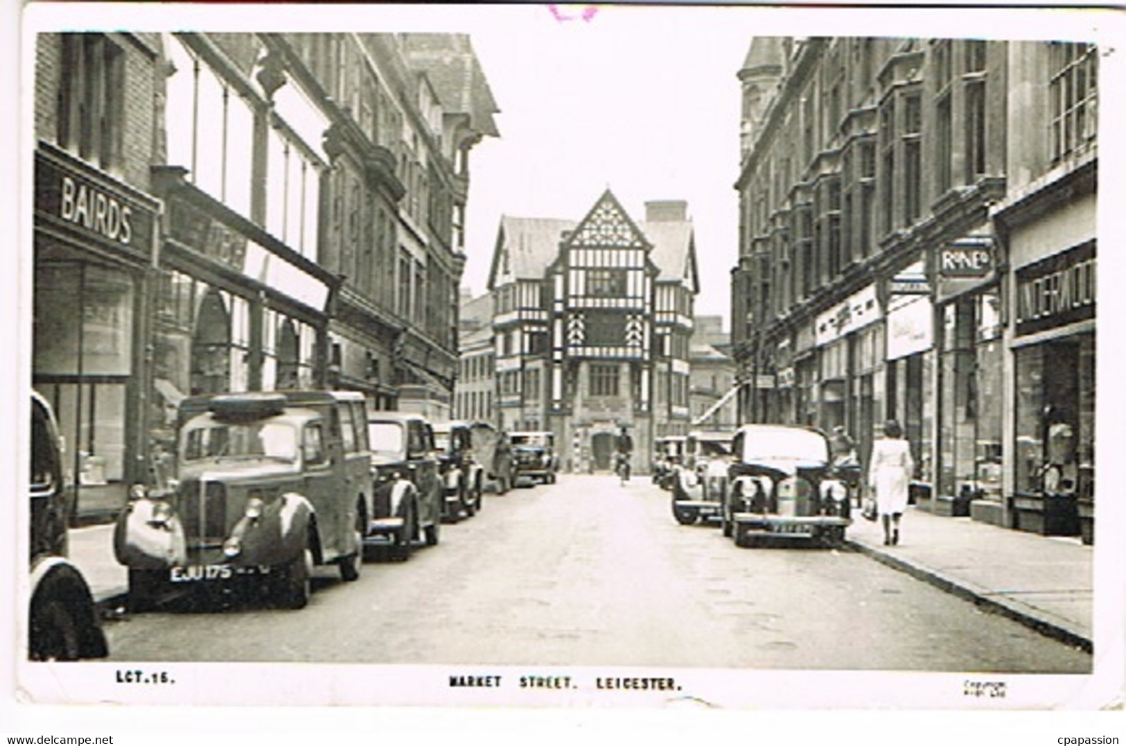 LEICESTER - LEICESTERSHIRE- Market Street -Autos -Commerce - Circulated 1960 - Leicester