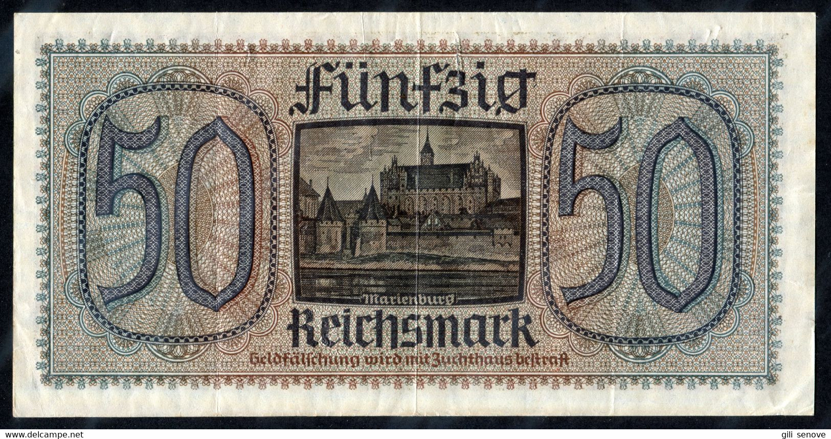 GERMANY 50 REICHSMARK BANKNOTE 1940-1945 P-R140 - 50 Reichsmark