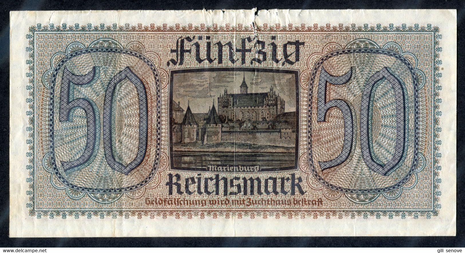 GERMANY 50 REICHSMARK BANKNOTE 1940-1945 P-R140 - 50 Reichsmark