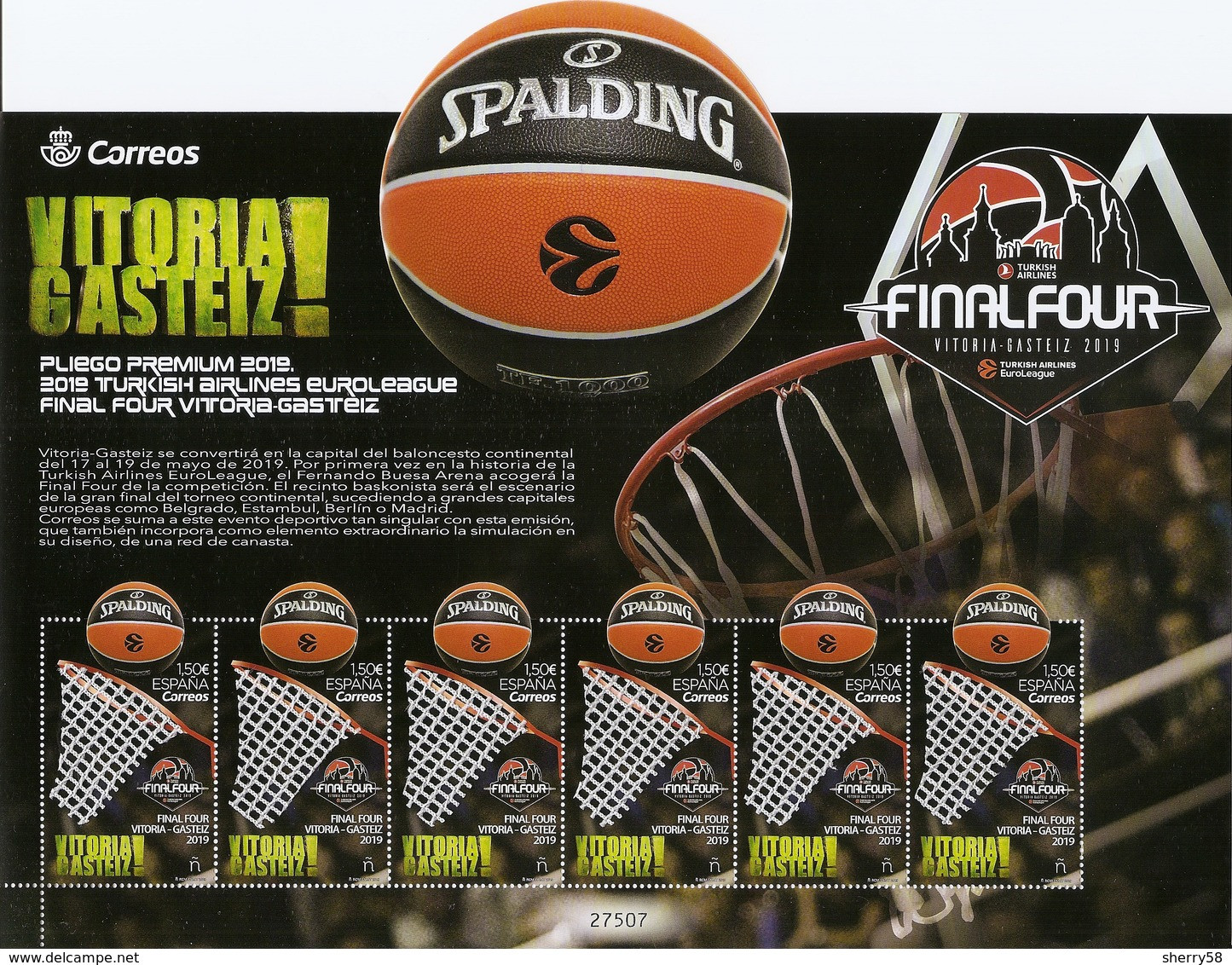 2019-ED. 5318 COMPLETA EN PLIEGO PREMIUM -Final Four Baloncesto Vitoria-Gasteiz 2019- NUEVO - Fogli Completi